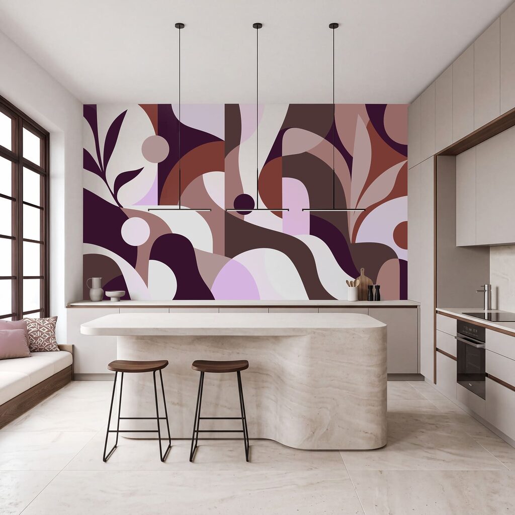 Faixas coloridas e ramos — interior 2