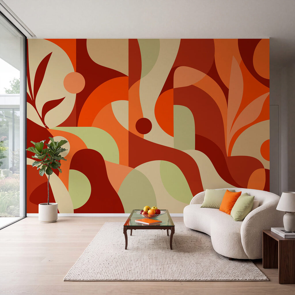 Faixas coloridas e ramos — interior 2
