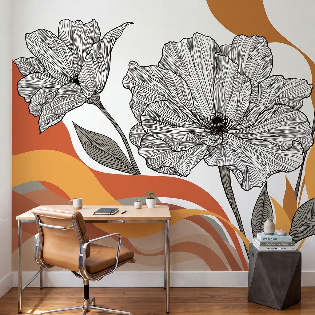 Flores de traço — interior 4