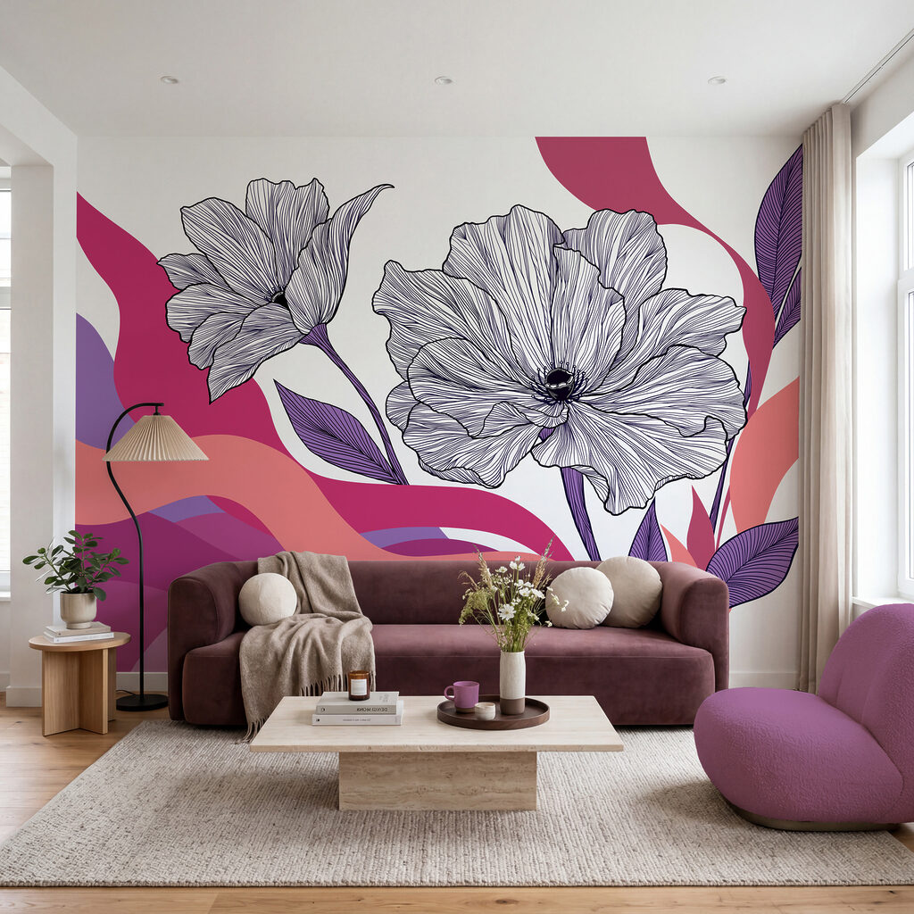 Flores de traço — interior 1