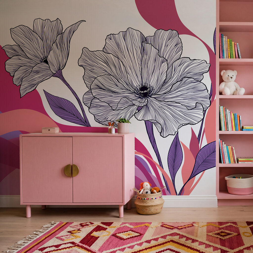 Flores de traço — interior 3