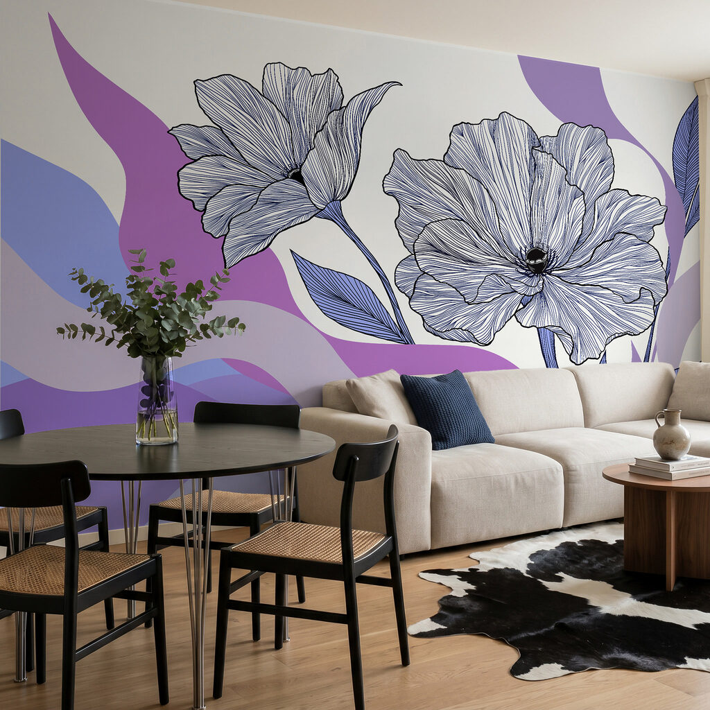 Flores de traço — interior 3