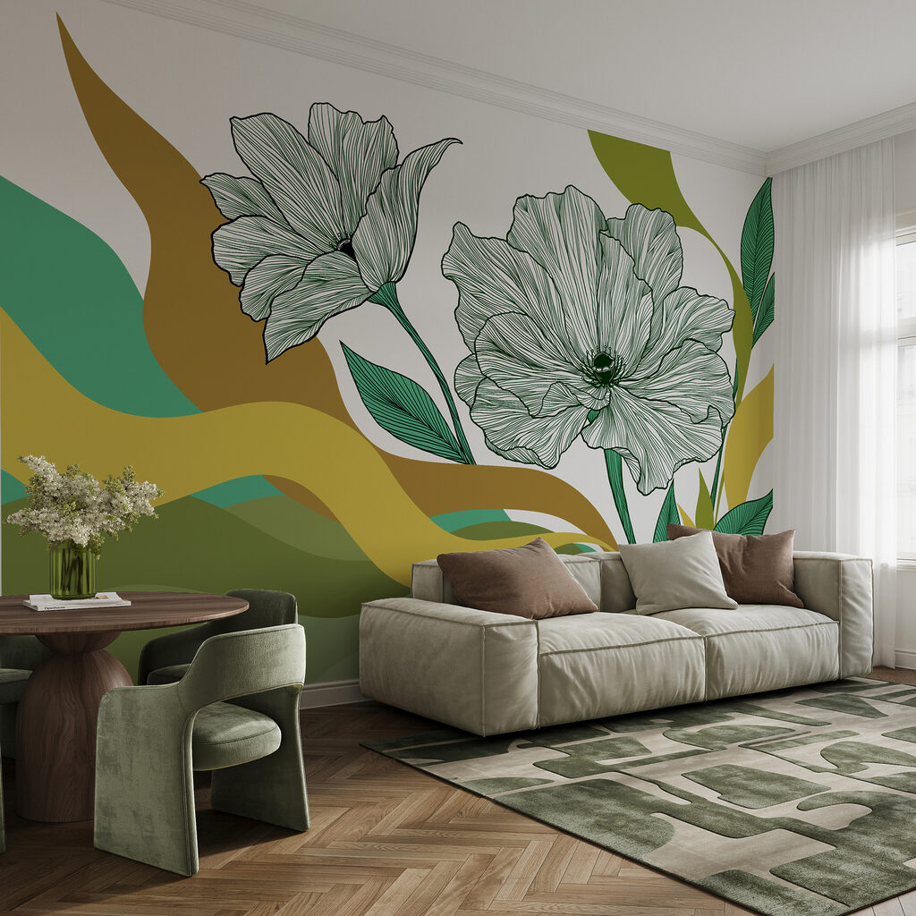 Flores de traço — interior 1