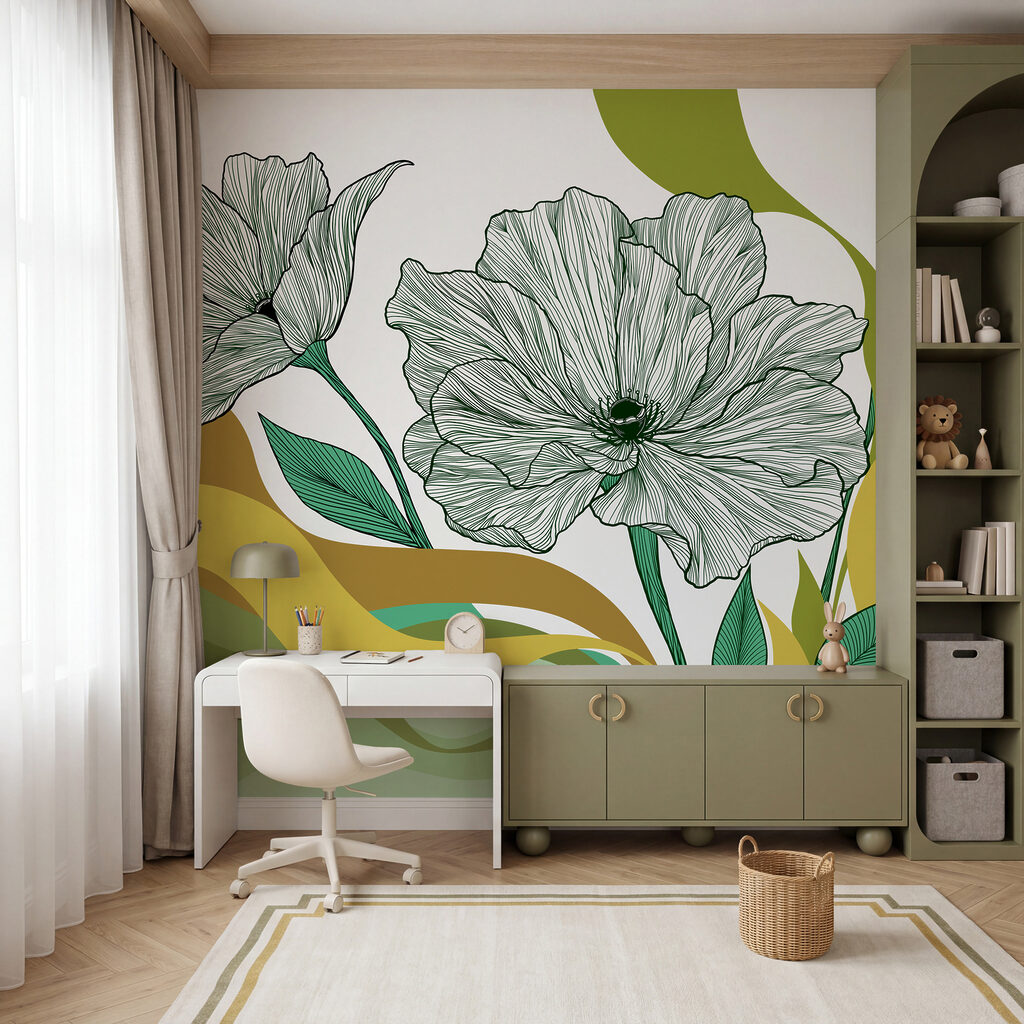 Flores de traço — interior 2