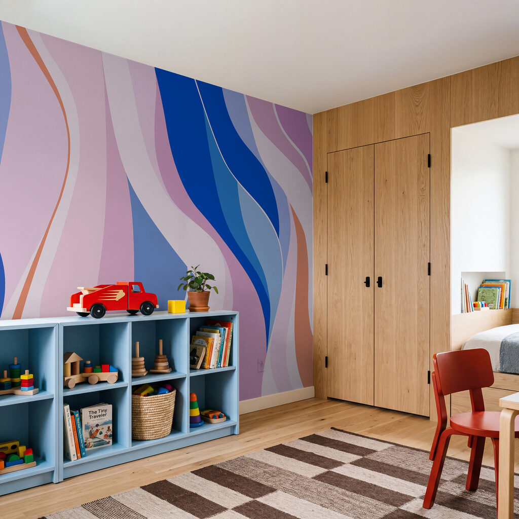 Fitas coloridas em ondas — interior 3