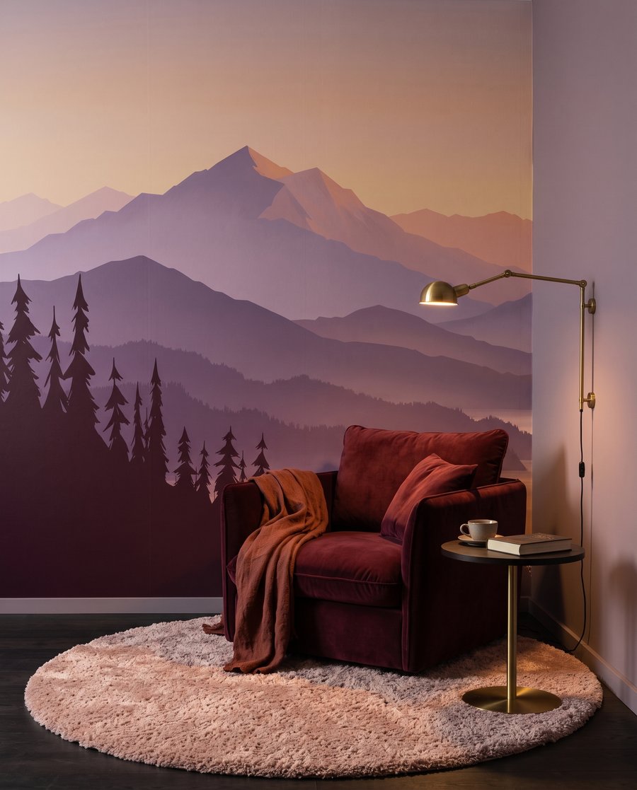 Lago montanhoso ao entardecer — interior 3