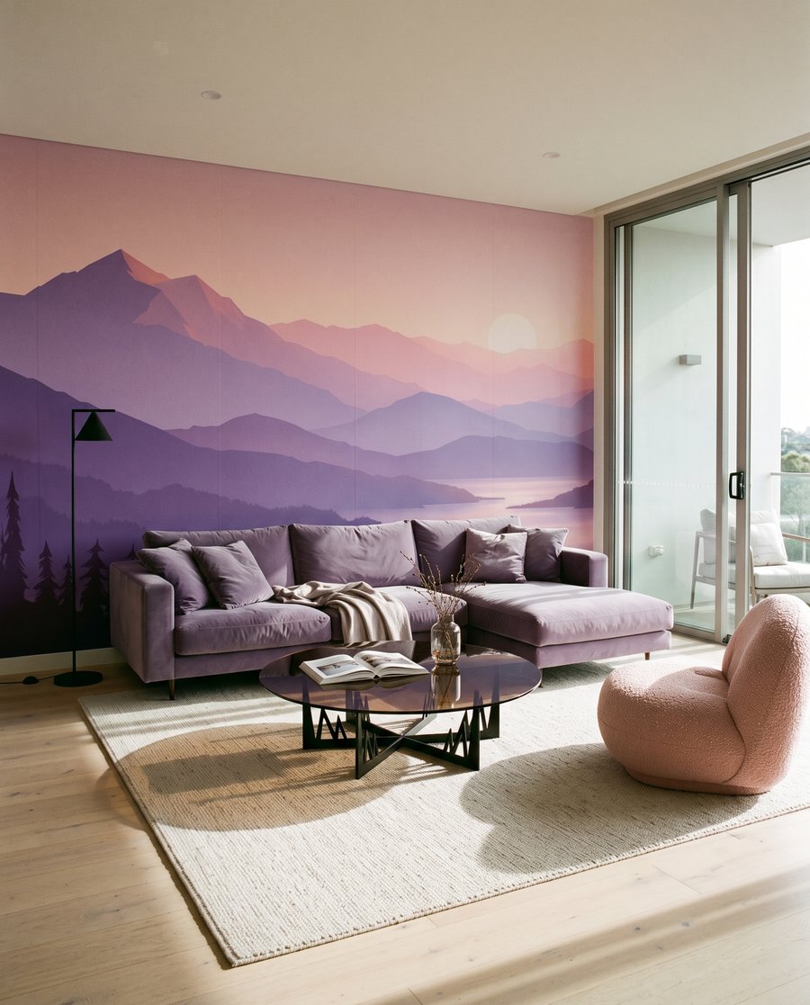Lago montanhoso ao entardecer — interior 2