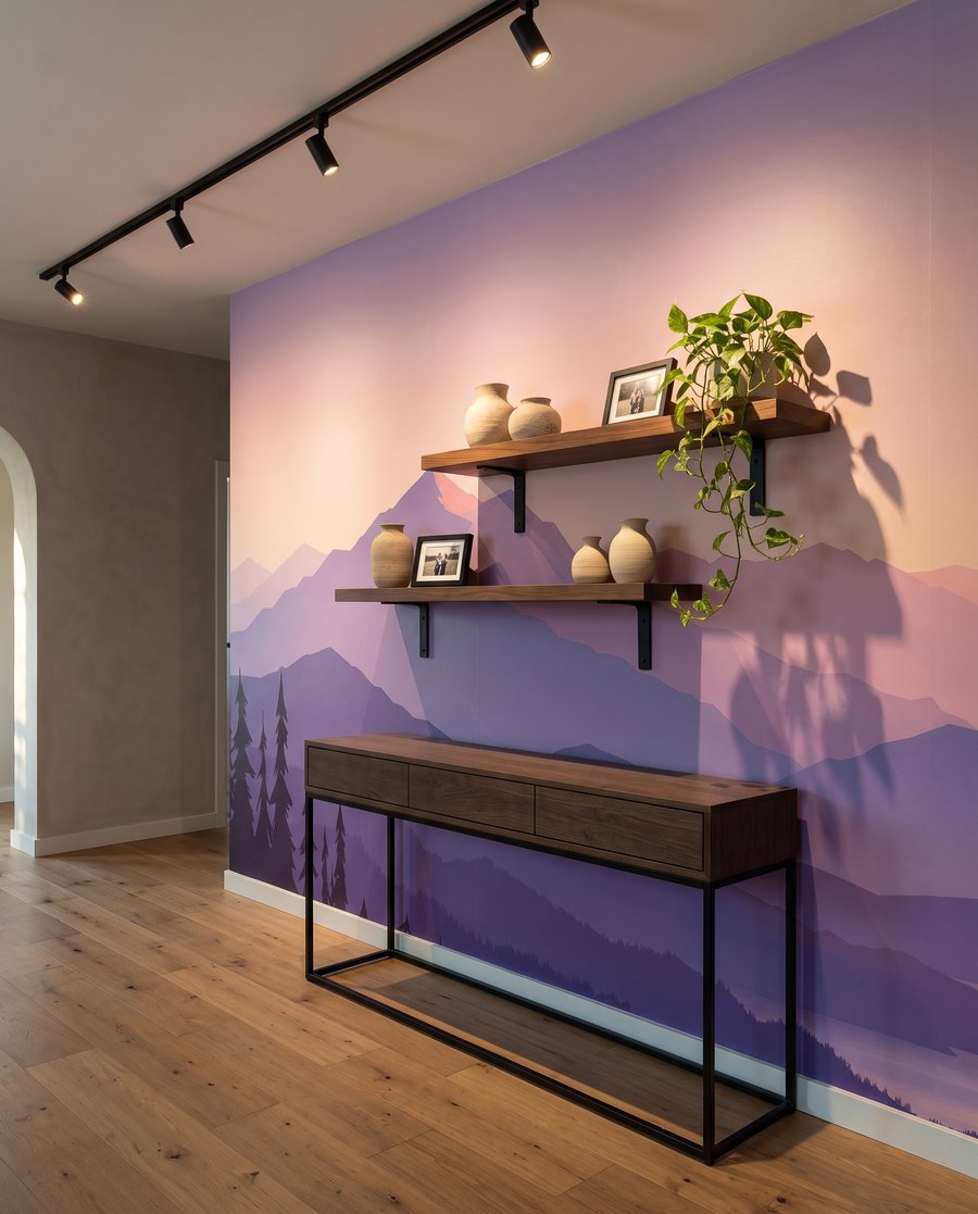 Lago montanhoso ao entardecer — interior 3