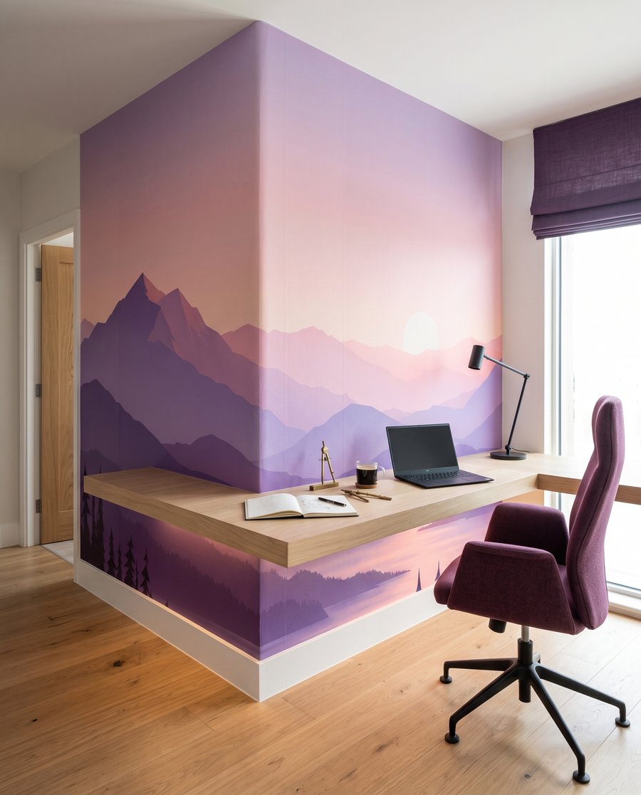 Lago montanhoso ao entardecer — interior 4