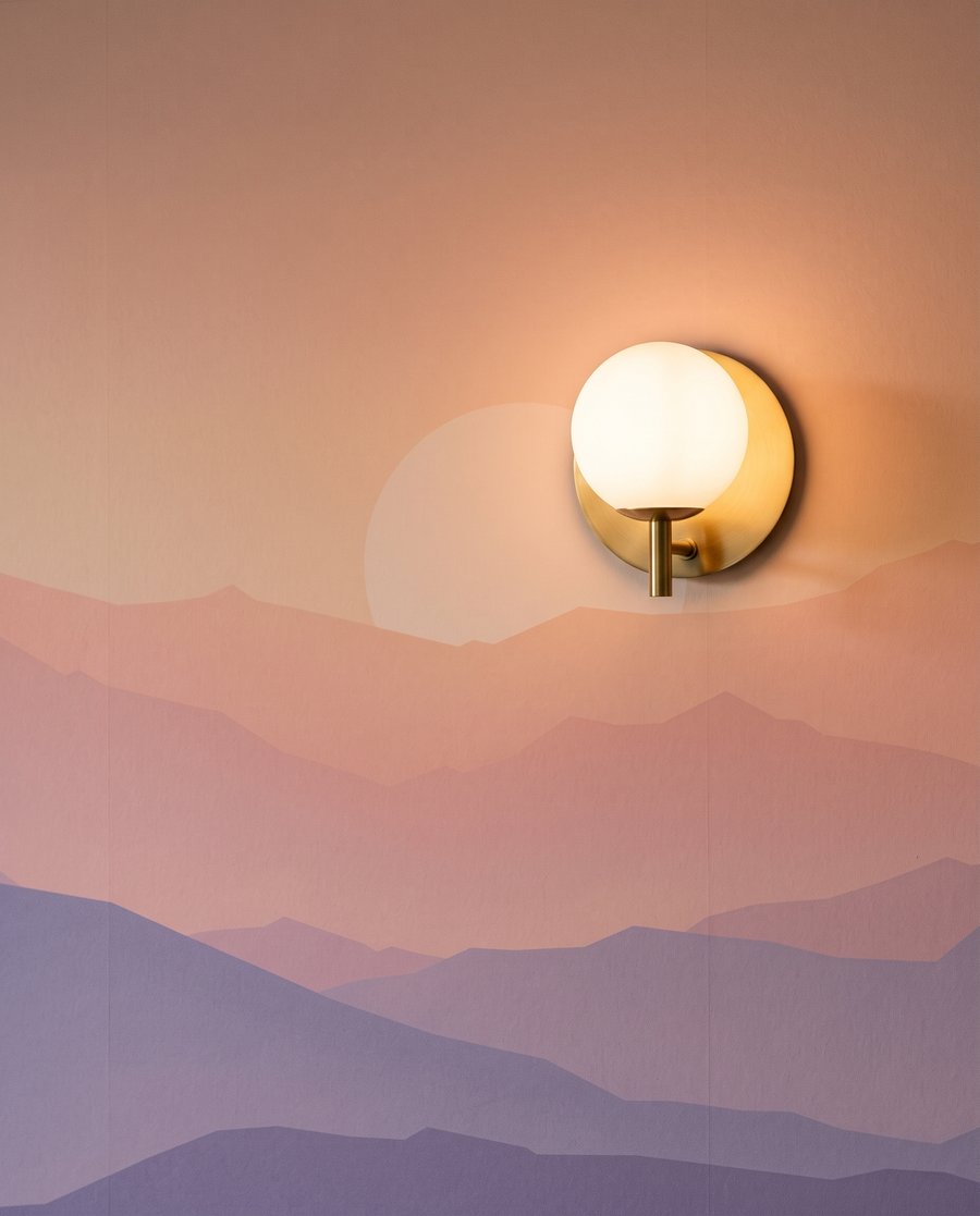 Lago montanhoso ao entardecer — detalhe
