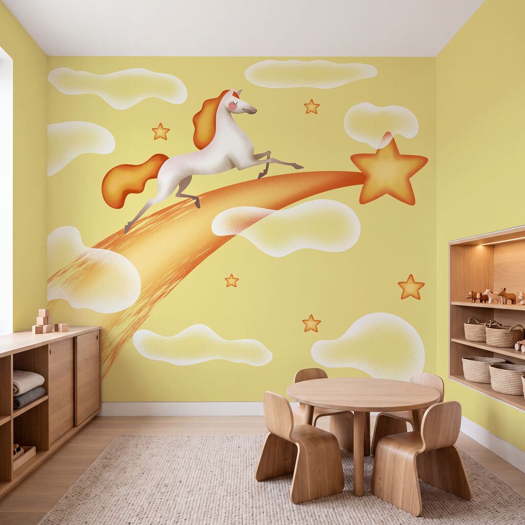 Unicórnio sob estrela cadente — interior 2