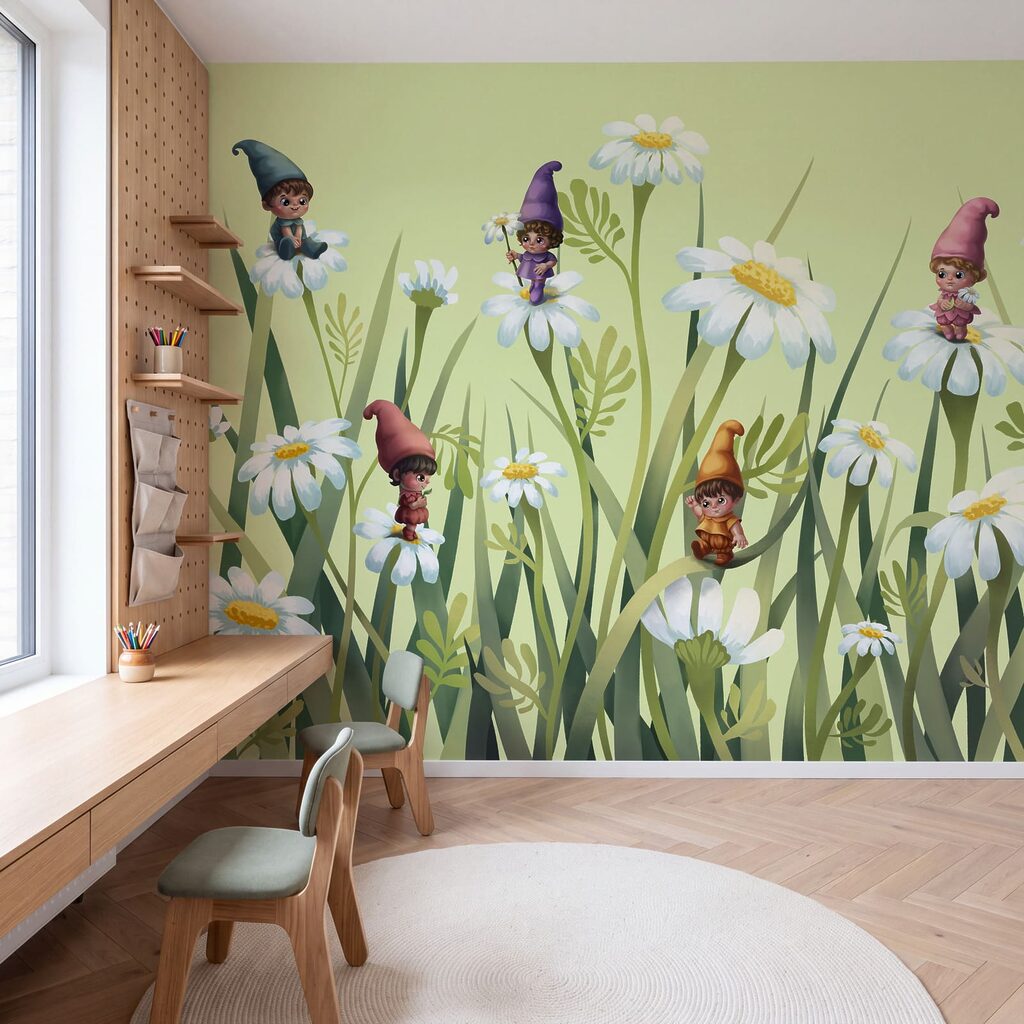 Gnomos entre flores altas — interior 2