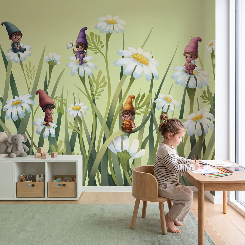 Gnomos entre flores altas — interior 3