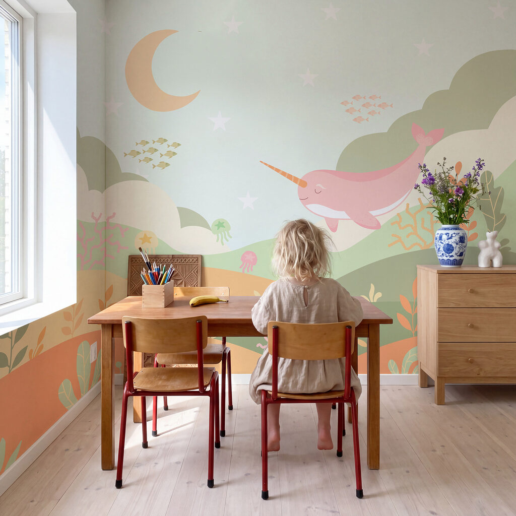 Narval sobre jardins marinhos — interior 4