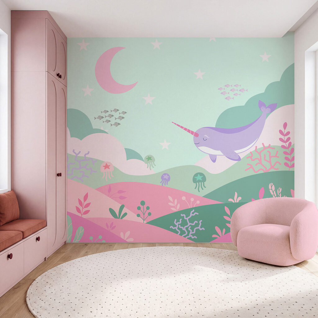 Narval sobre jardins marinhos — interior 2