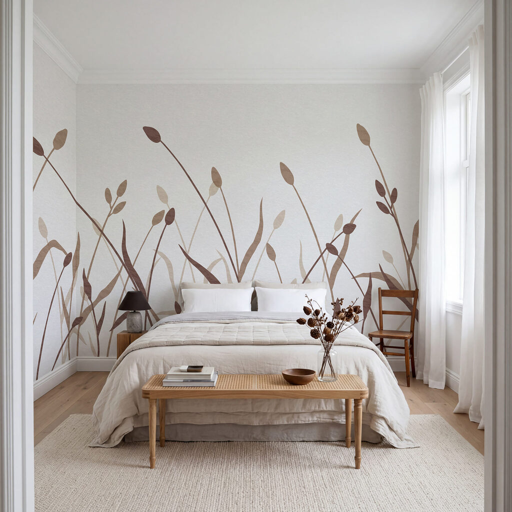 Hastes cruzadas em verde — interior 1