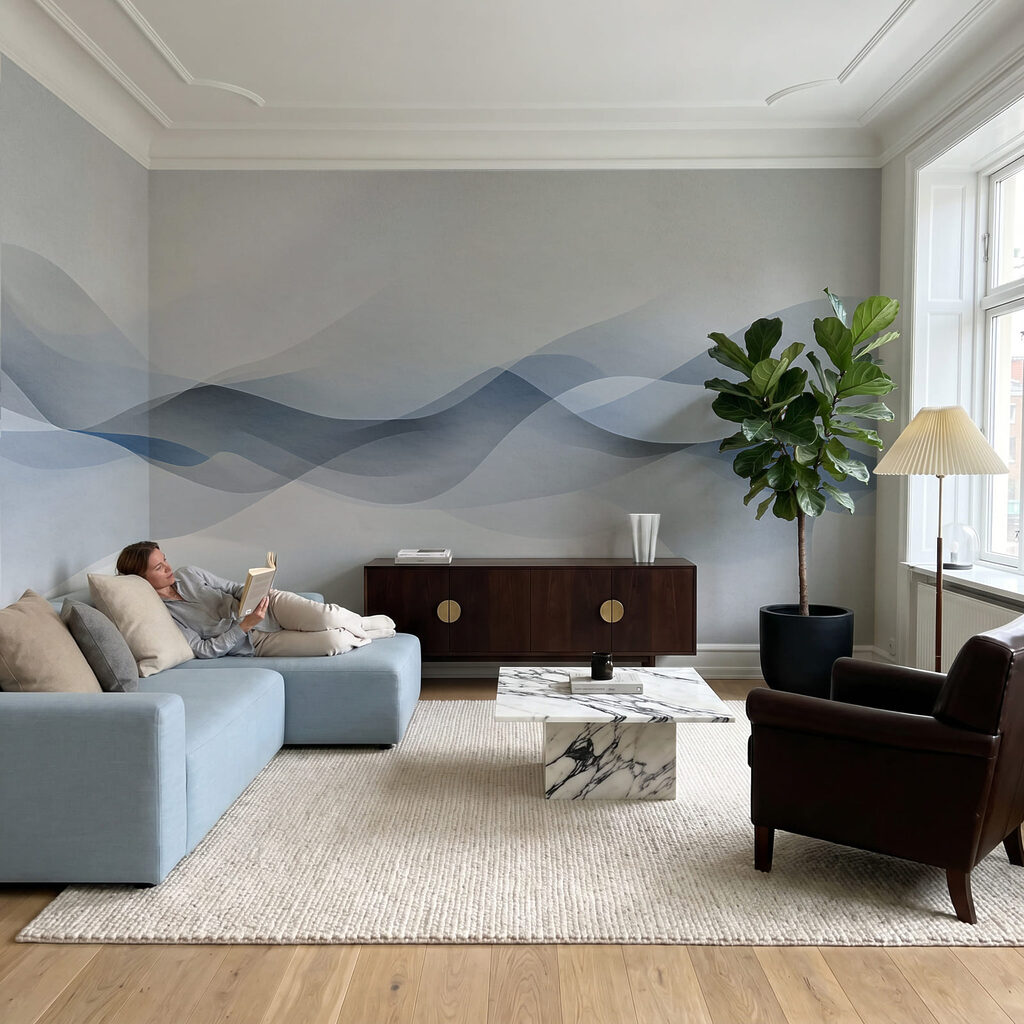 Ondas translúcidas no horizonte — interior 2