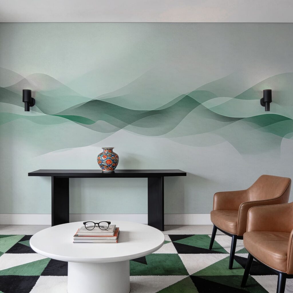 Ondas translúcidas no horizonte — interior 1
