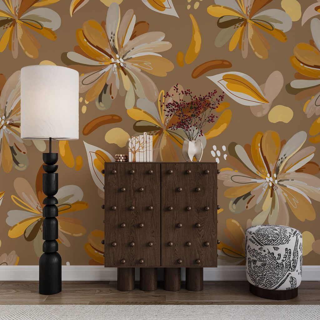 Flores e folhas soltas — interior 3