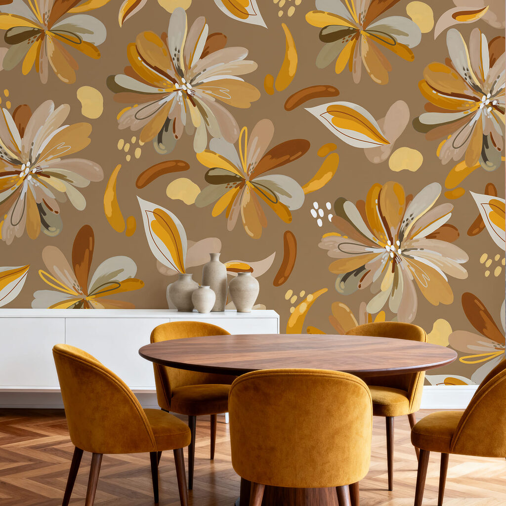 Flores e folhas soltas — interior 4