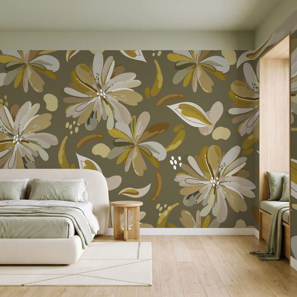 Flores e folhas soltas — interior 1