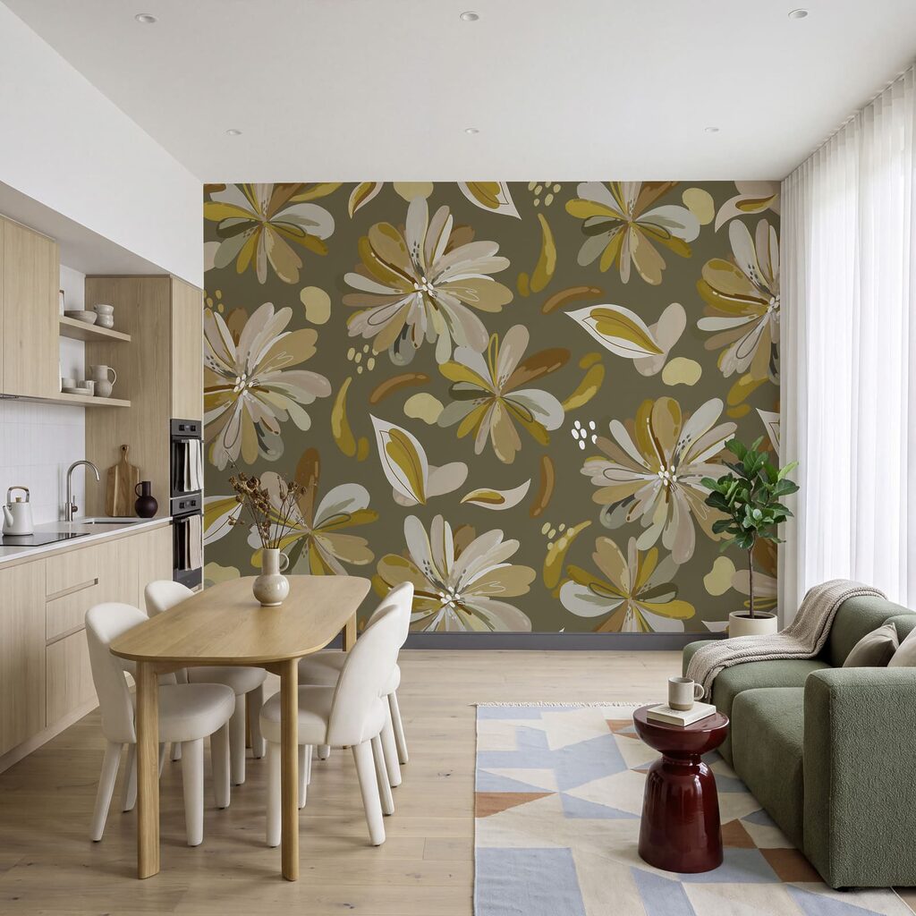 Flores e folhas soltas — interior 3