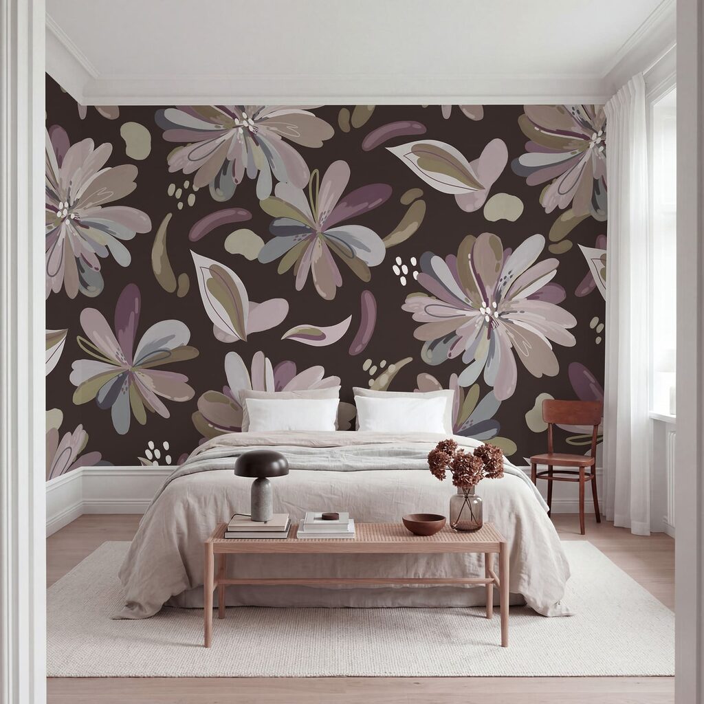 Flores e folhas soltas — interior 2