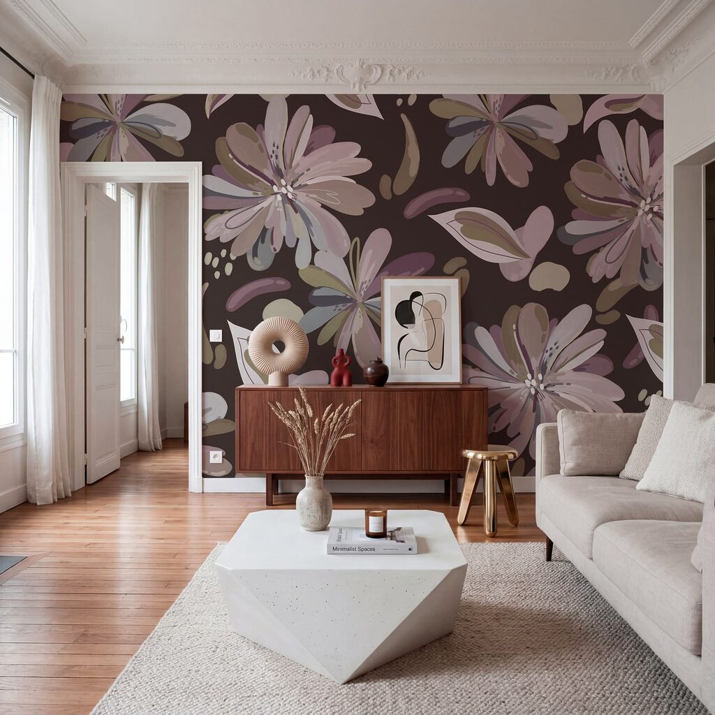 Flores e folhas soltas — interior 3