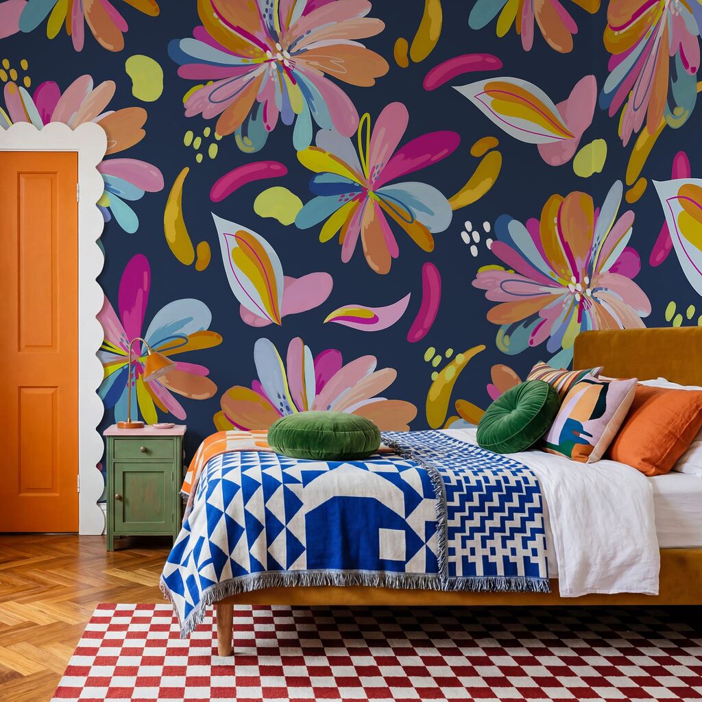 Flores e folhas soltas — interior 1
