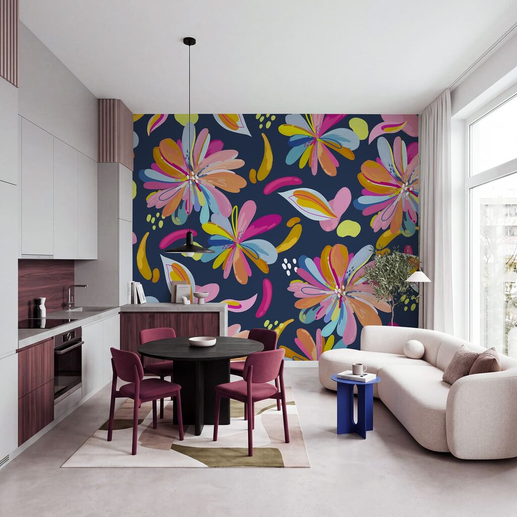 Flores e folhas soltas — interior 3