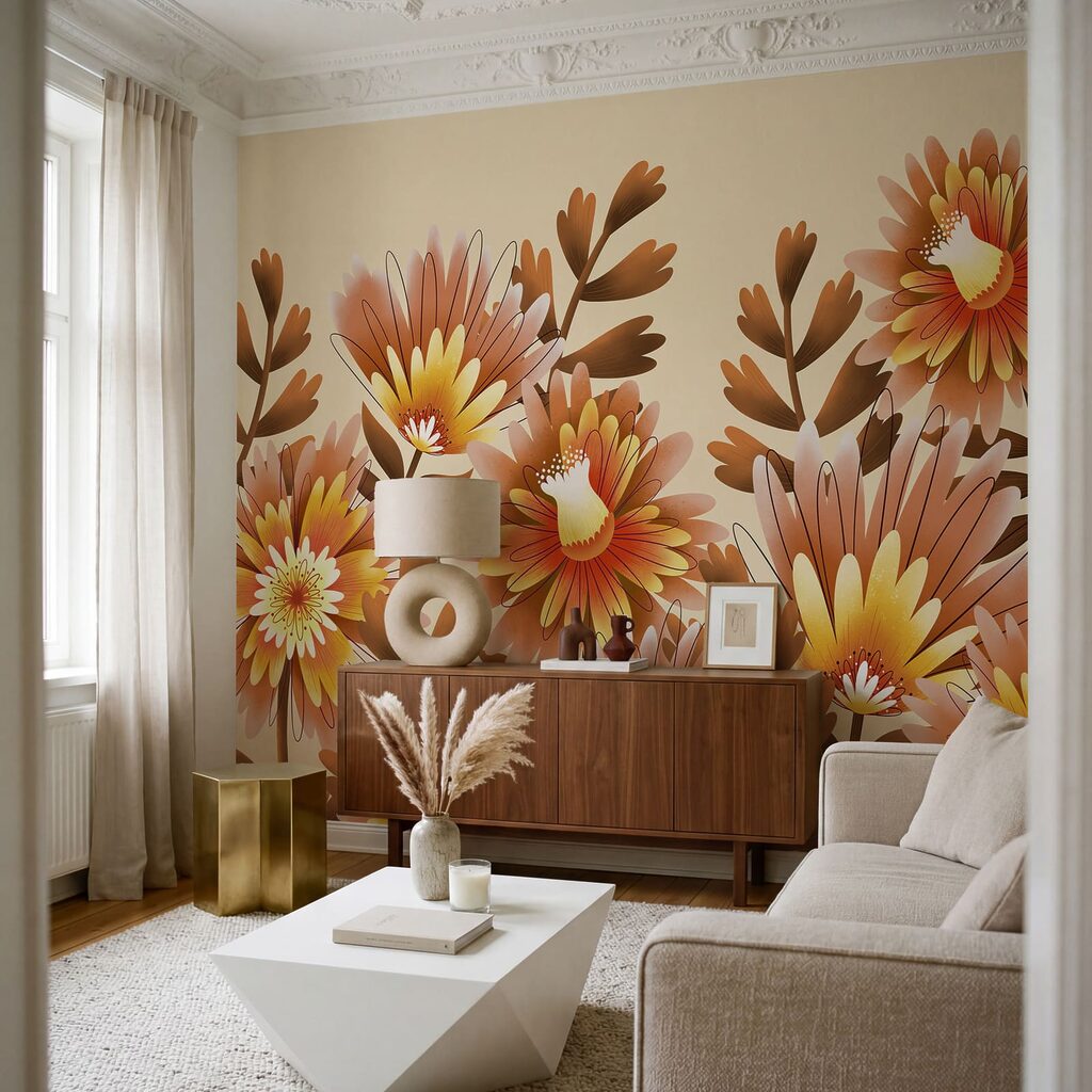 Em plena floração num interior