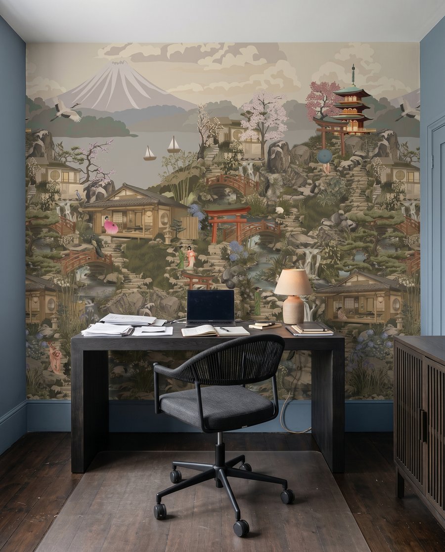 Pagodes numa paisagem densa — interior 7
