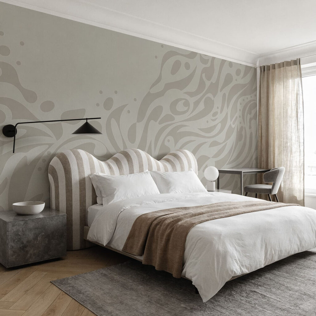 Folhas em espiral num interior