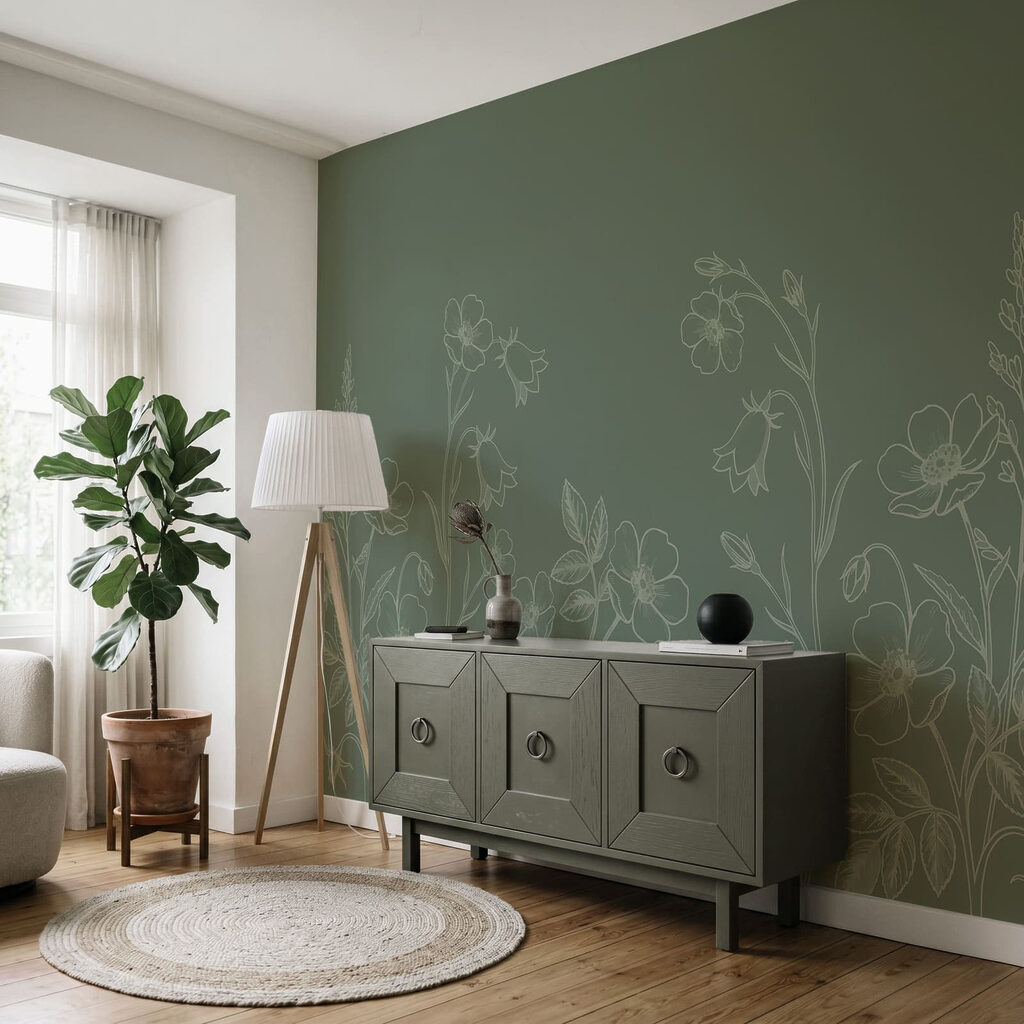 Linhas finas de flores — interior 1