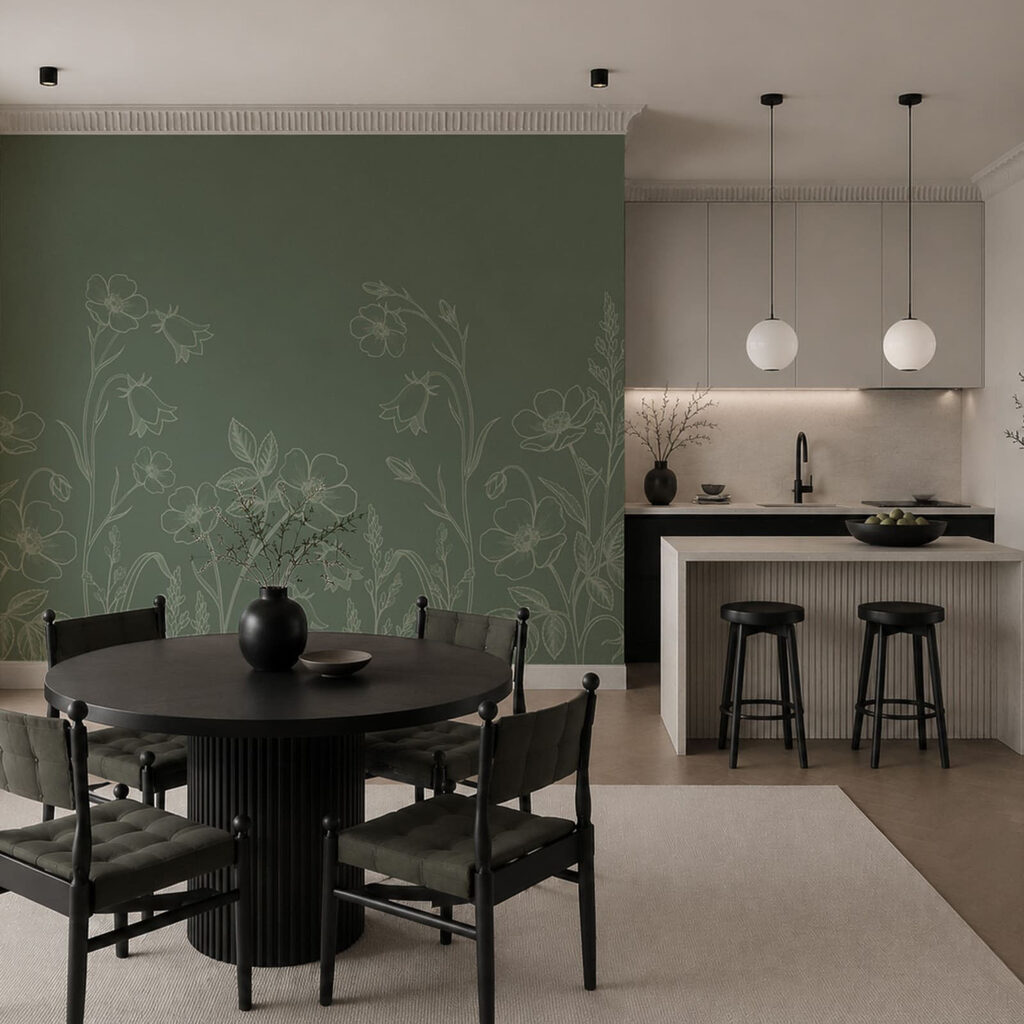 Linhas finas de flores — interior 3