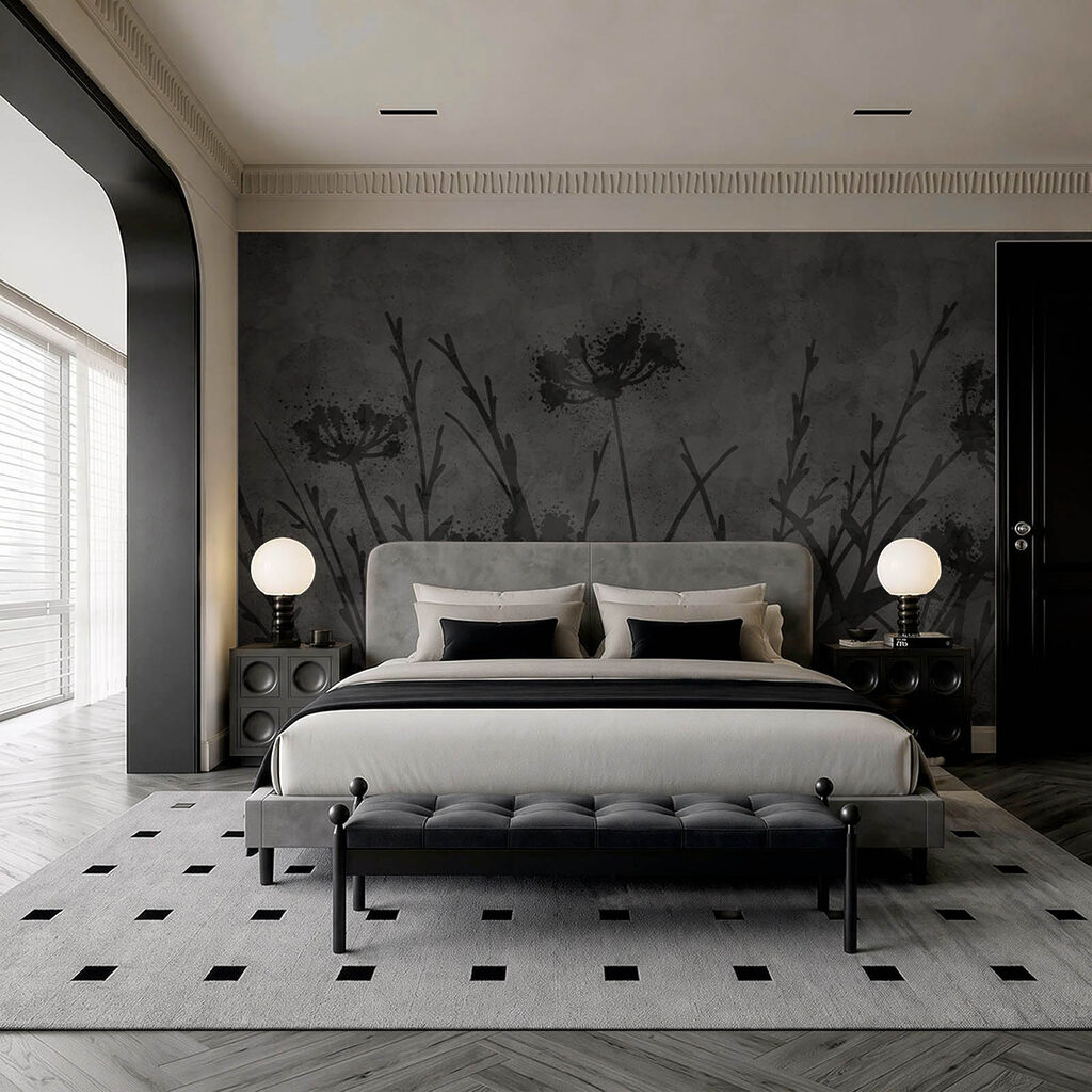 Flores em sombra negra — interior 2