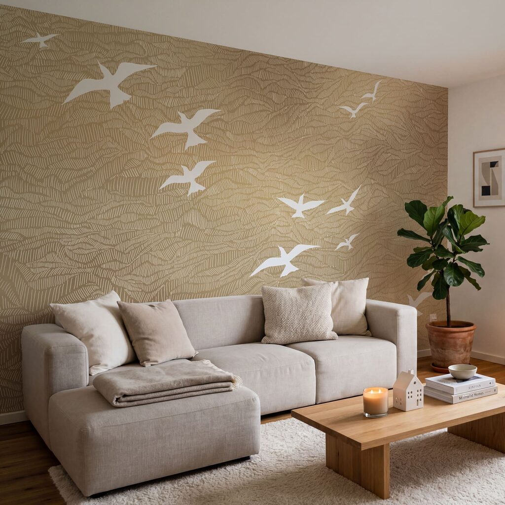 Aves brancas sobre ondas — interior 4