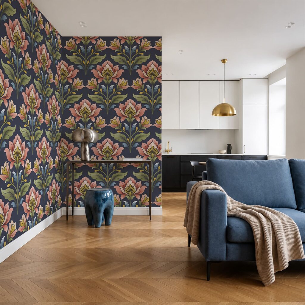 Flores em filas elegantes — interior 1