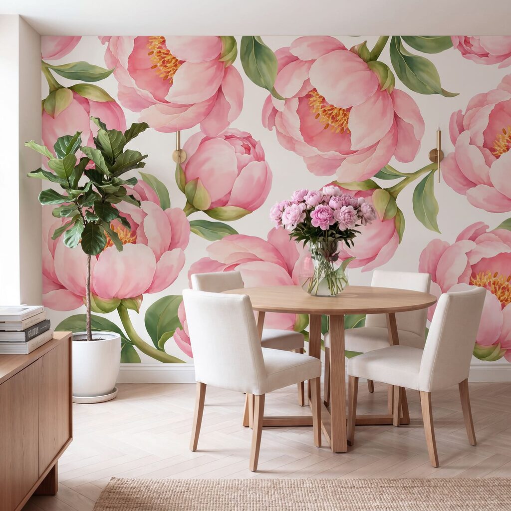 Flores cor-de-rosa abertas — interior 4