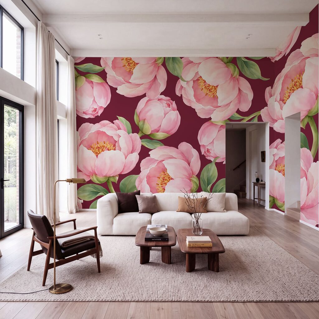 Flores cor-de-rosa abertas — interior 3