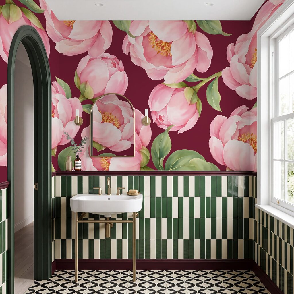 Flores cor-de-rosa abertas — interior 1