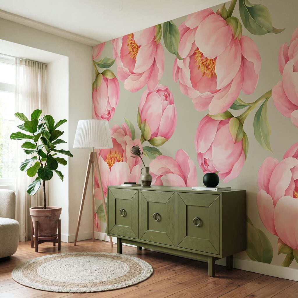 Flores cor-de-rosa abertas — interior 2