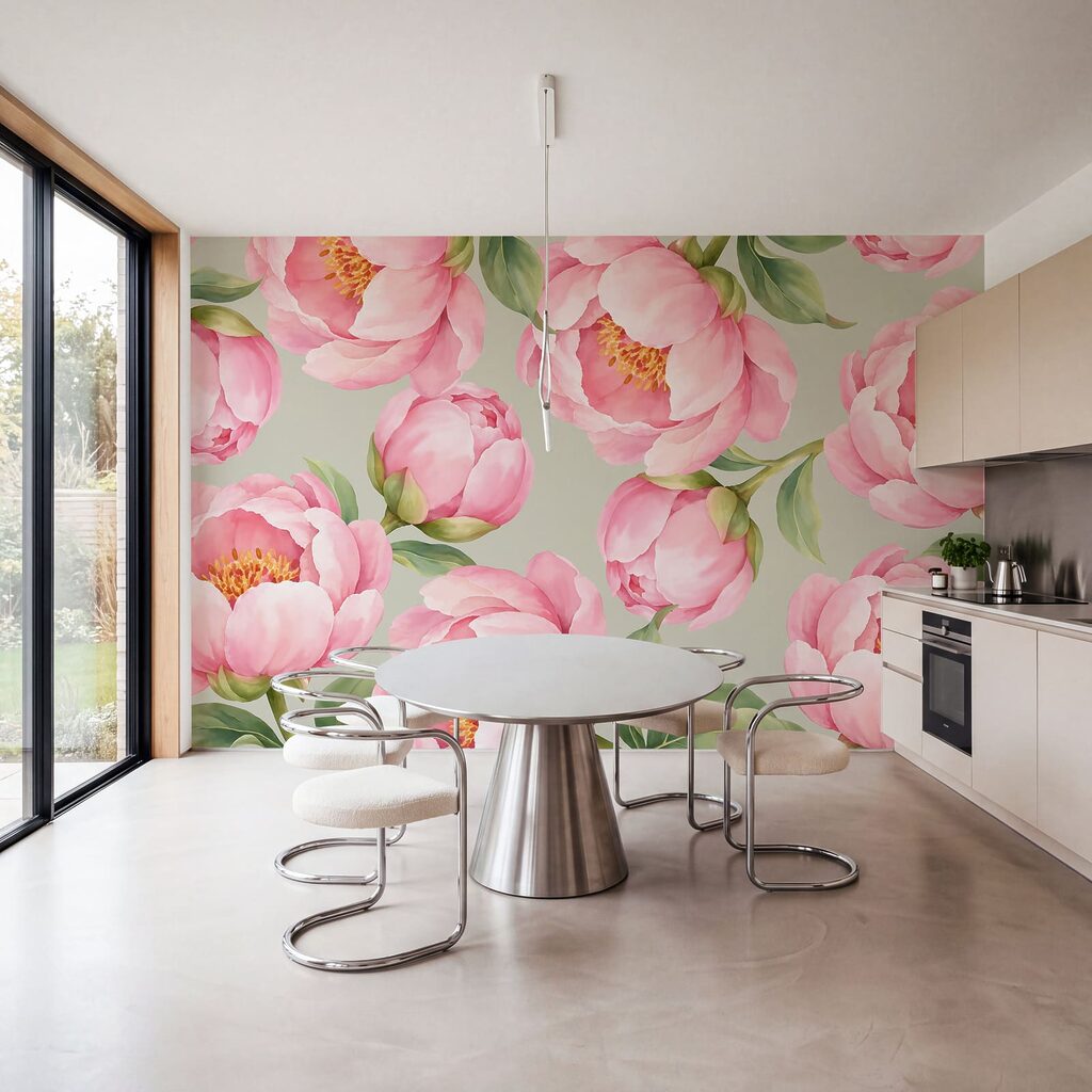 Flores cor-de-rosa abertas — interior 3