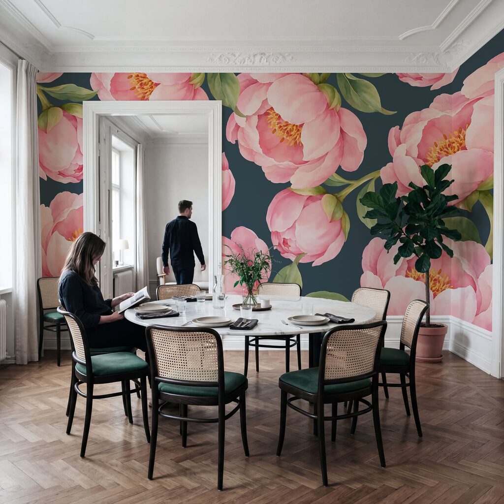 Flores cor-de-rosa abertas — interior 4