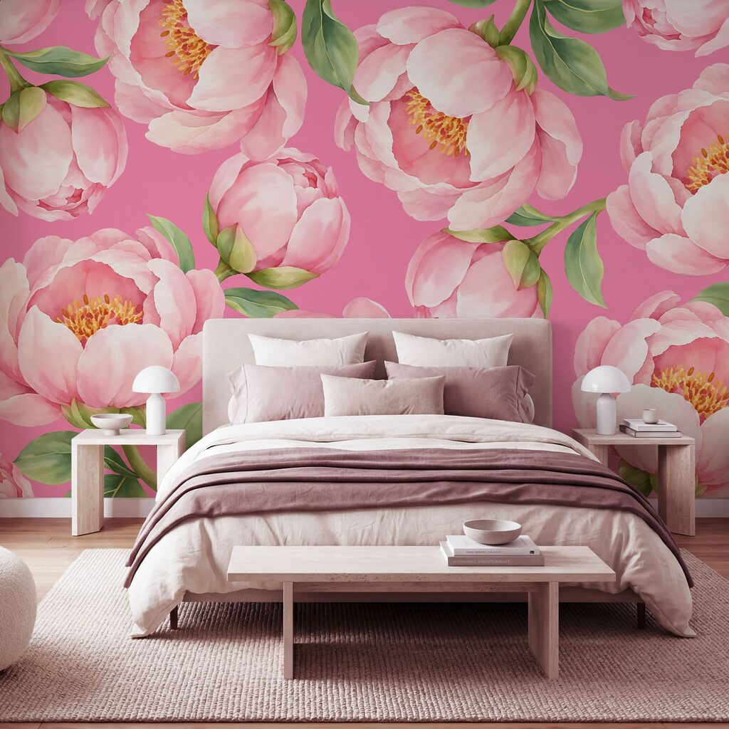 Flores cor-de-rosa abertas — interior 3