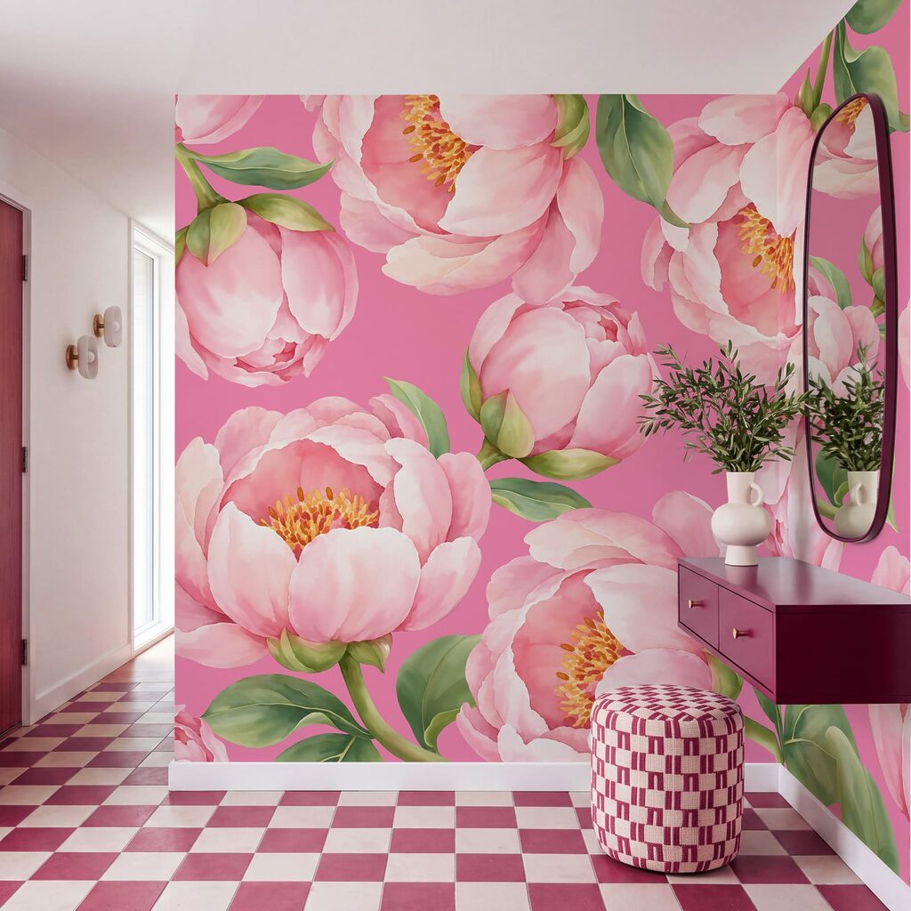 Flores cor-de-rosa abertas — interior 1