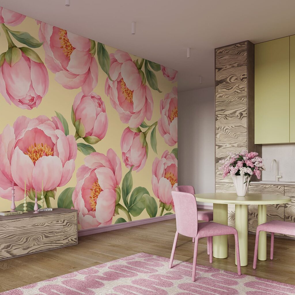 Flores cor-de-rosa abertas — interior 4