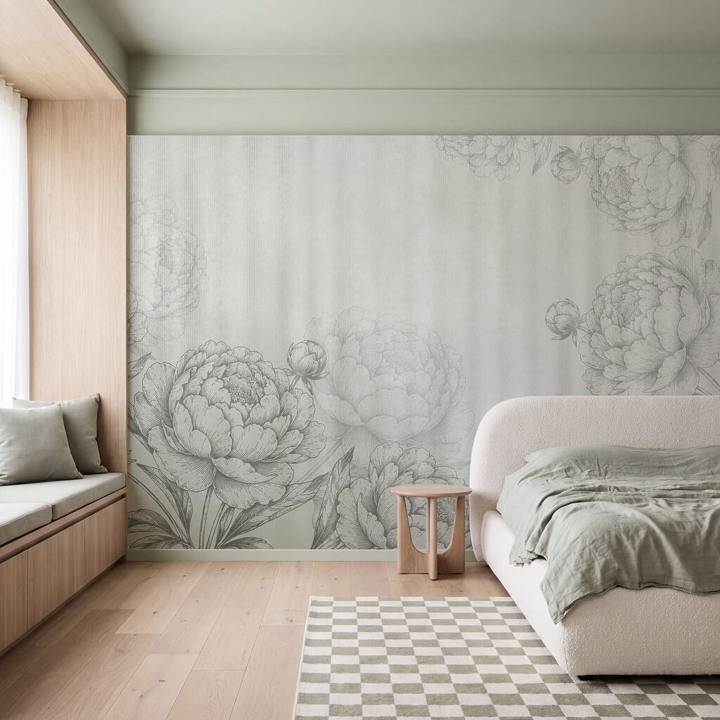 Contornos florais em riscas — interior 1
