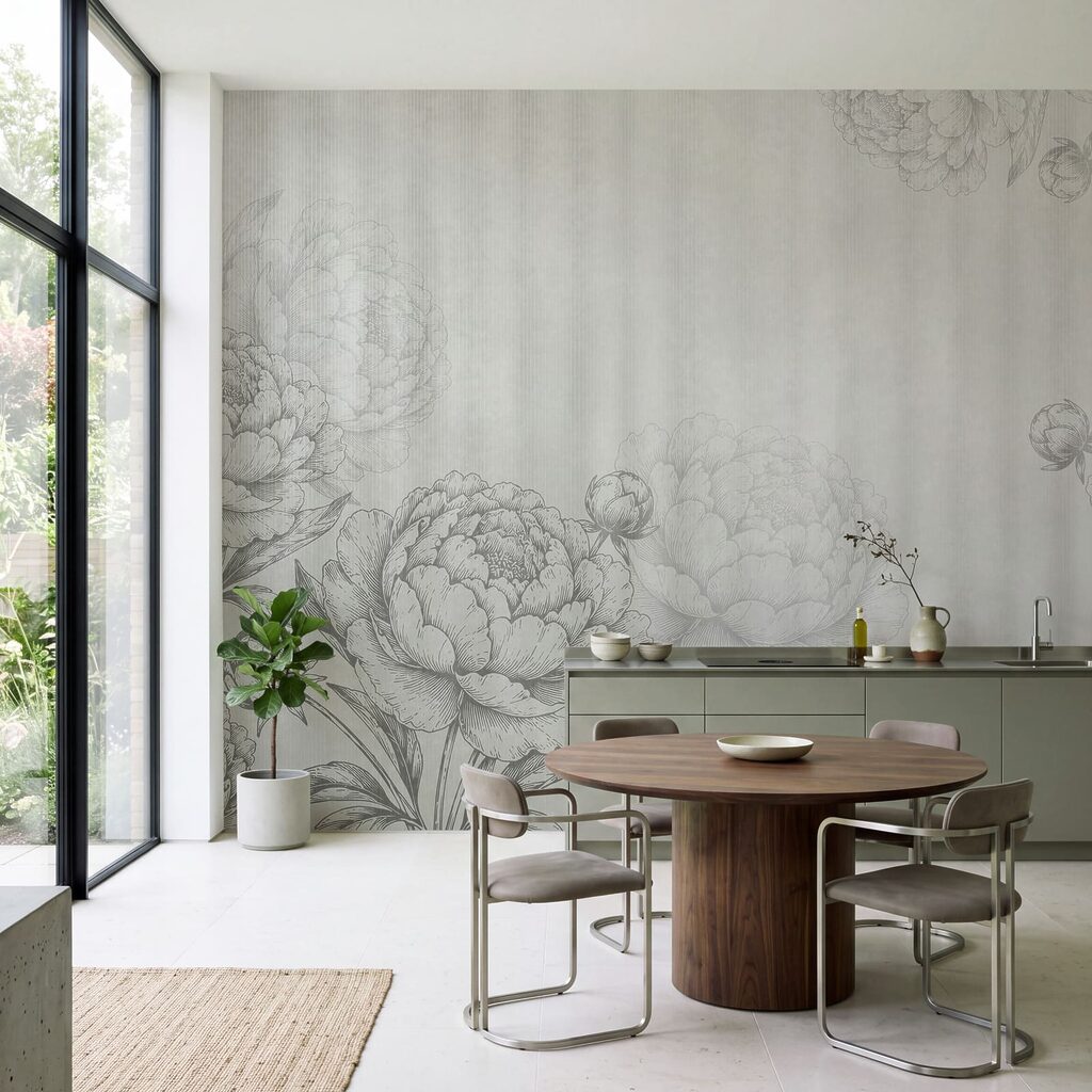 Contornos florais em riscas — interior 3
