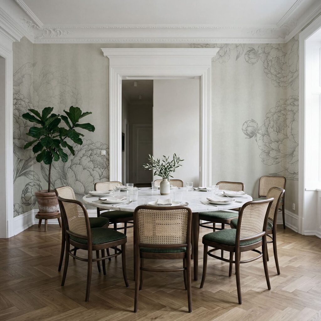 Contornos florais em riscas — interior 4